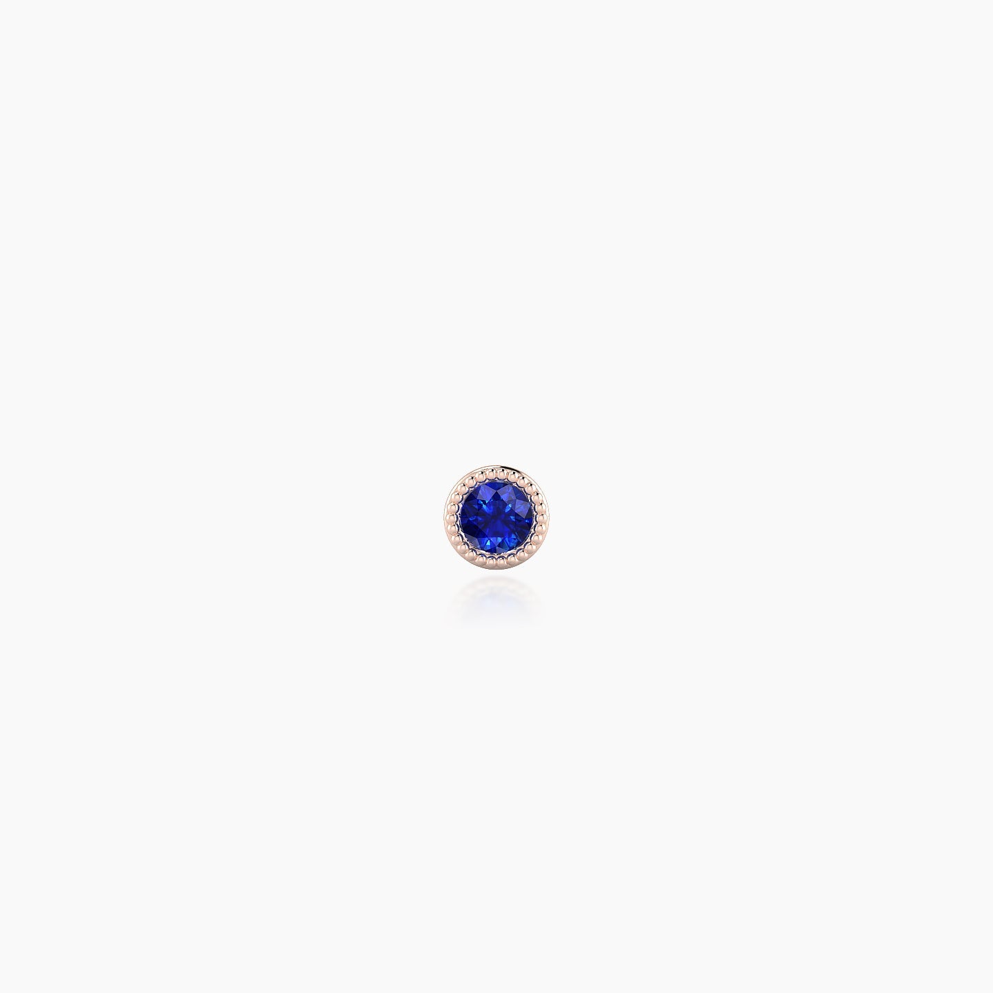 Aya | 18k Rose Gold 5 mm 3 mm Round Sapphire Nostril Piercing