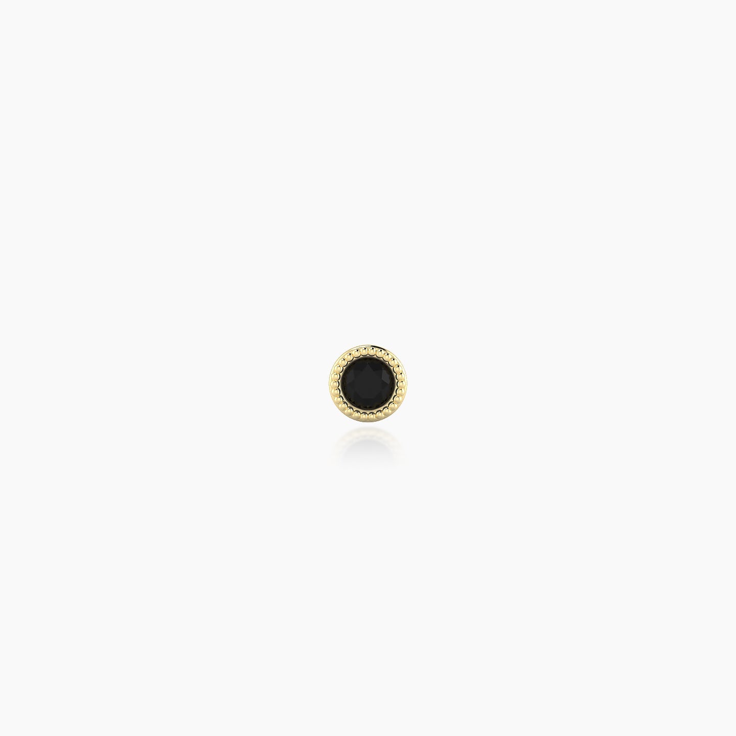 Aya | 18k Yellow Gold 5 mm 3 mm Round Black Diamond Nostril Piercing