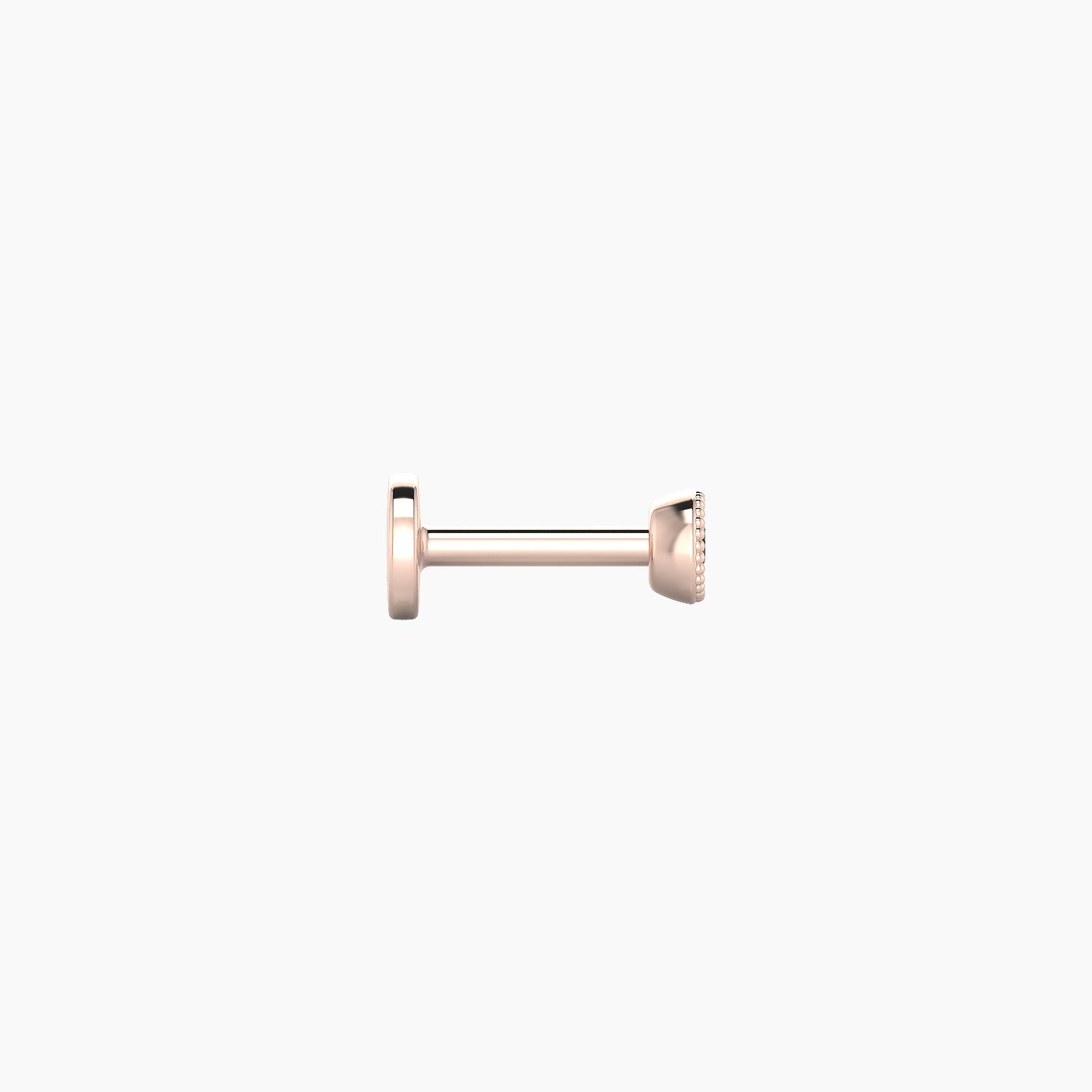 Aya | 18k Rose Gold 5 mm 3 mm Round Black Diamond Nostril Piercing