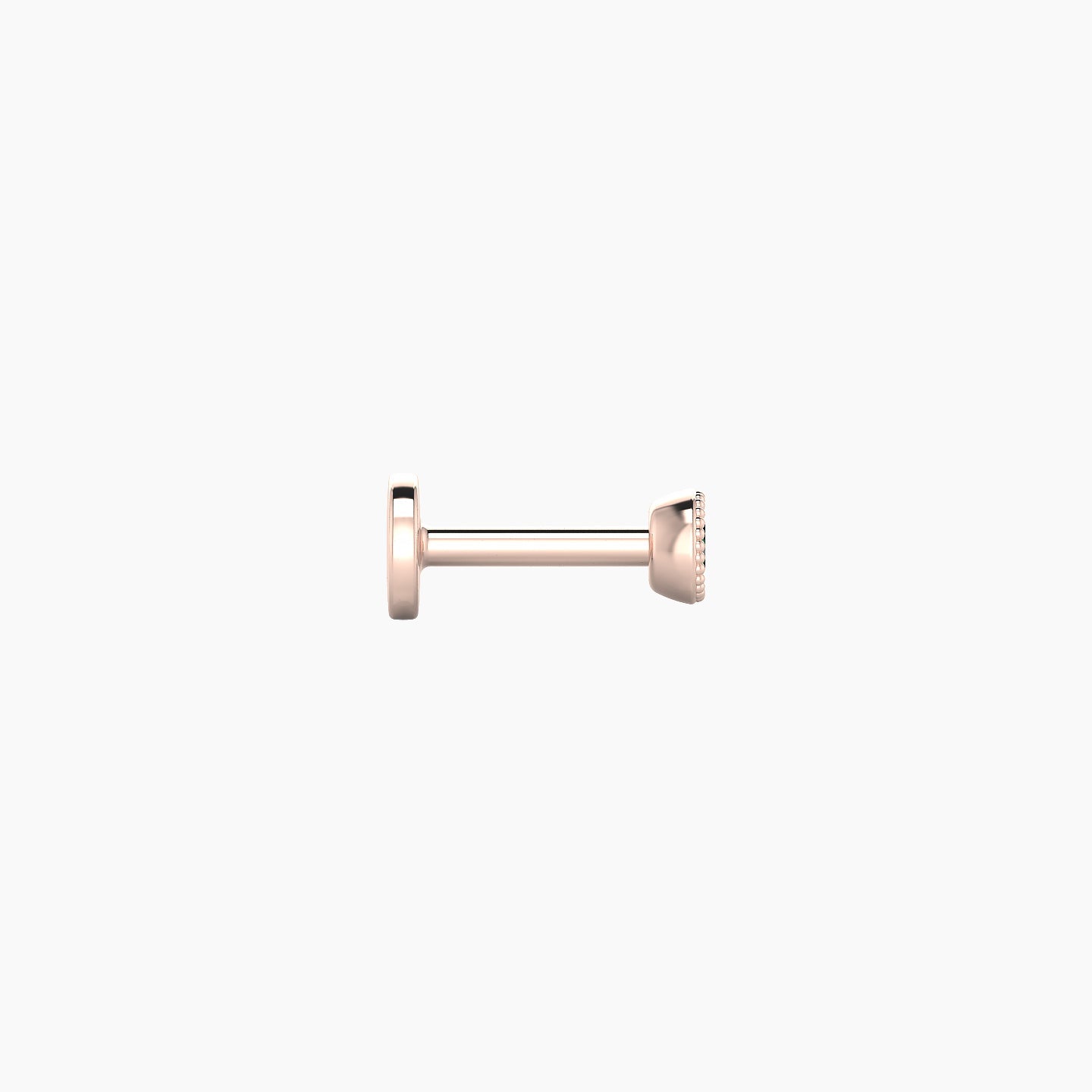 Aya | 18k Rose Gold 5 mm 3 mm Round Emerald Nostril Piercing