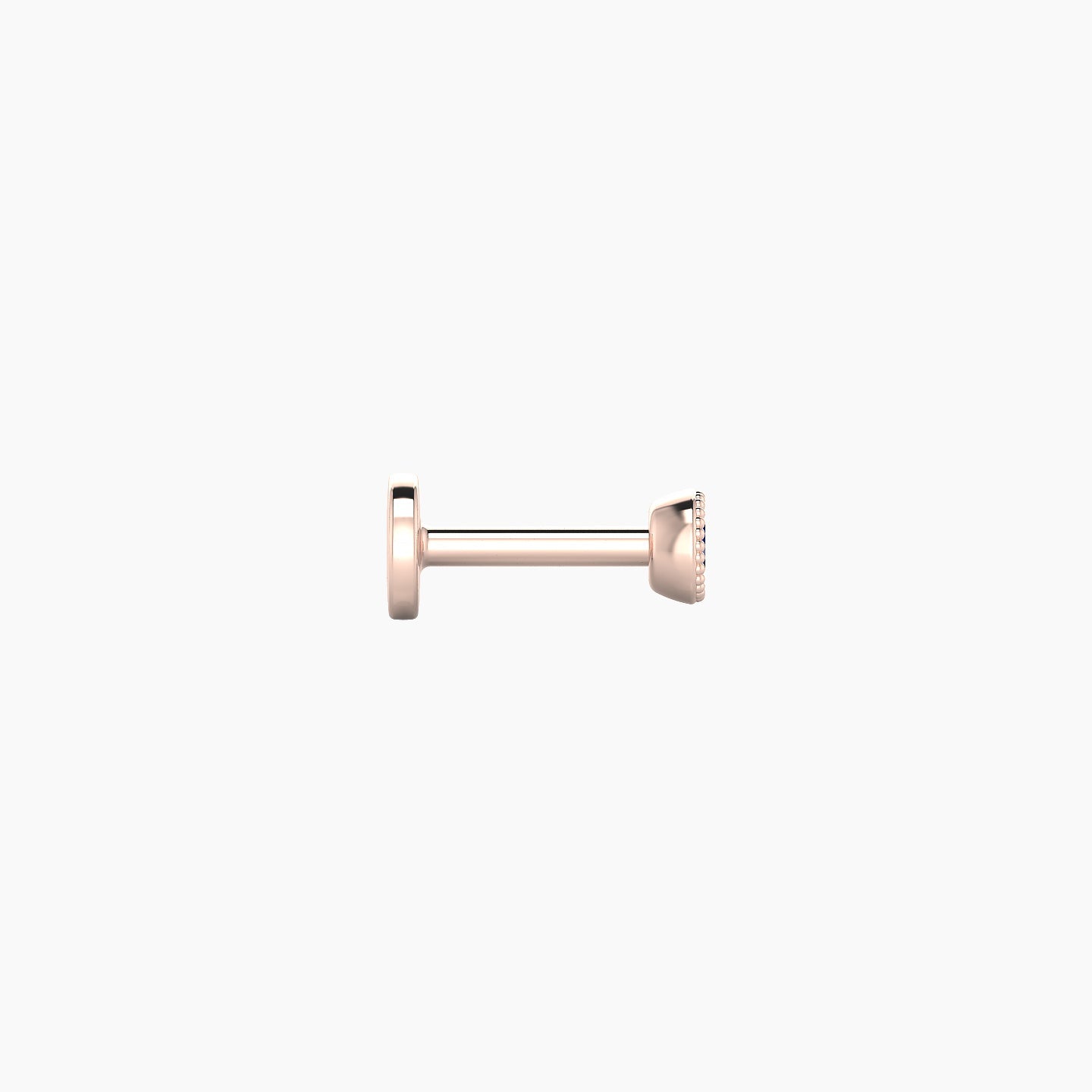 Aya | 18k Rose Gold 5 mm 3 mm Round Sapphire Nostril Piercing