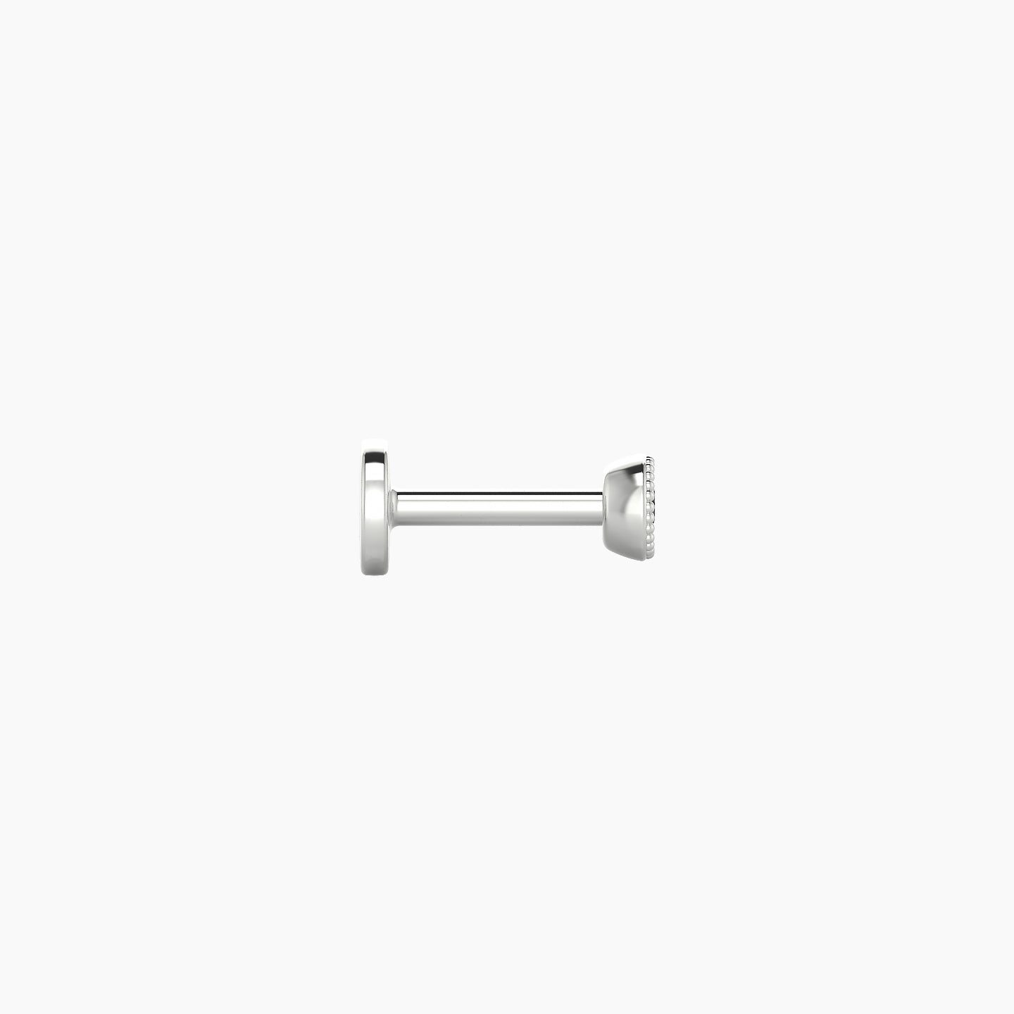 Aya | 18k White Gold 5 mm 3 mm Round Black Diamond Nostril Piercing