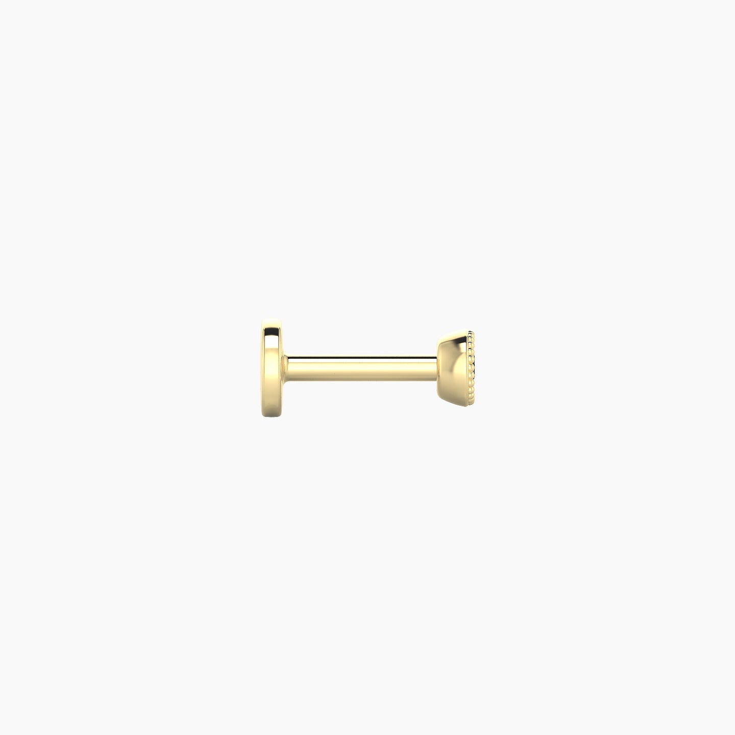 Aya | 18k Yellow Gold 5 mm 3 mm Round Black Diamond Nostril Piercing