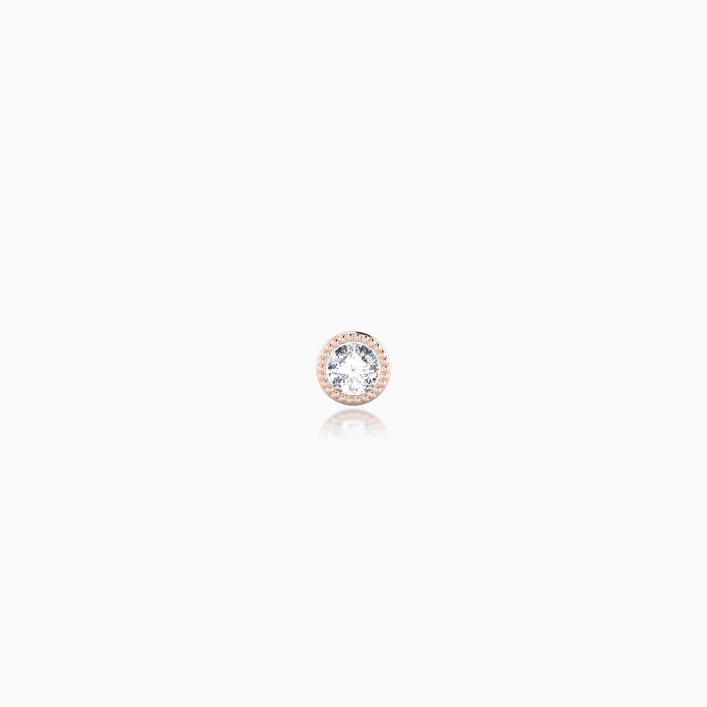 Aya | 18k Rose Gold 3 mm 5 mm Round Diamond Piercing