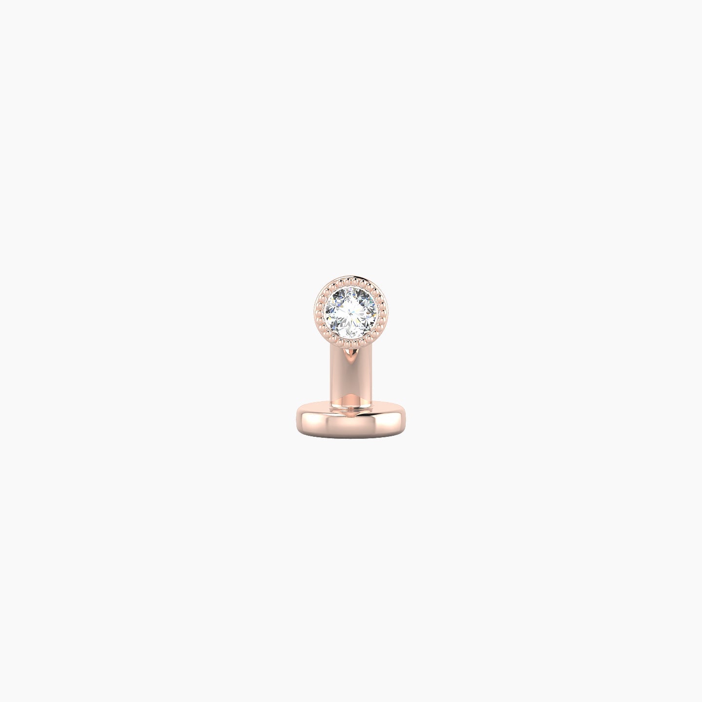 Aya | 18k Rose Gold 3 mm 6 mm Round Diamond Floating Navel Piercing