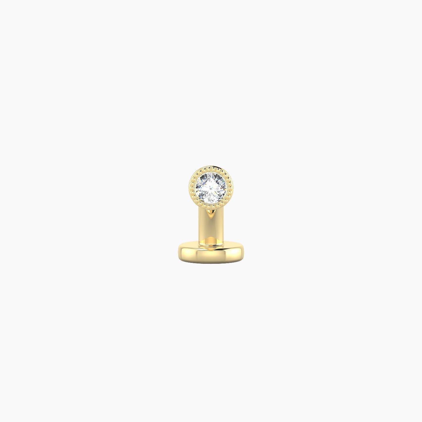 Aya | 18k Yellow Gold 3 mm 6 mm Round Diamond Floating Navel Piercing