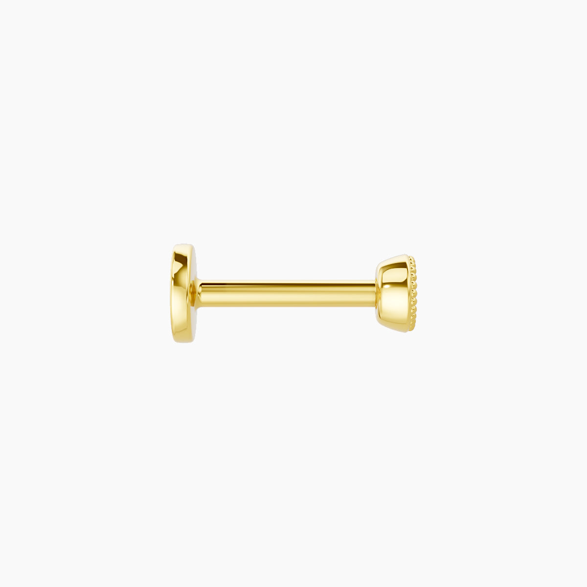 Aya | 18k Yellow Gold 6.5 mm 3 mm Round Ruby Nose Piercing