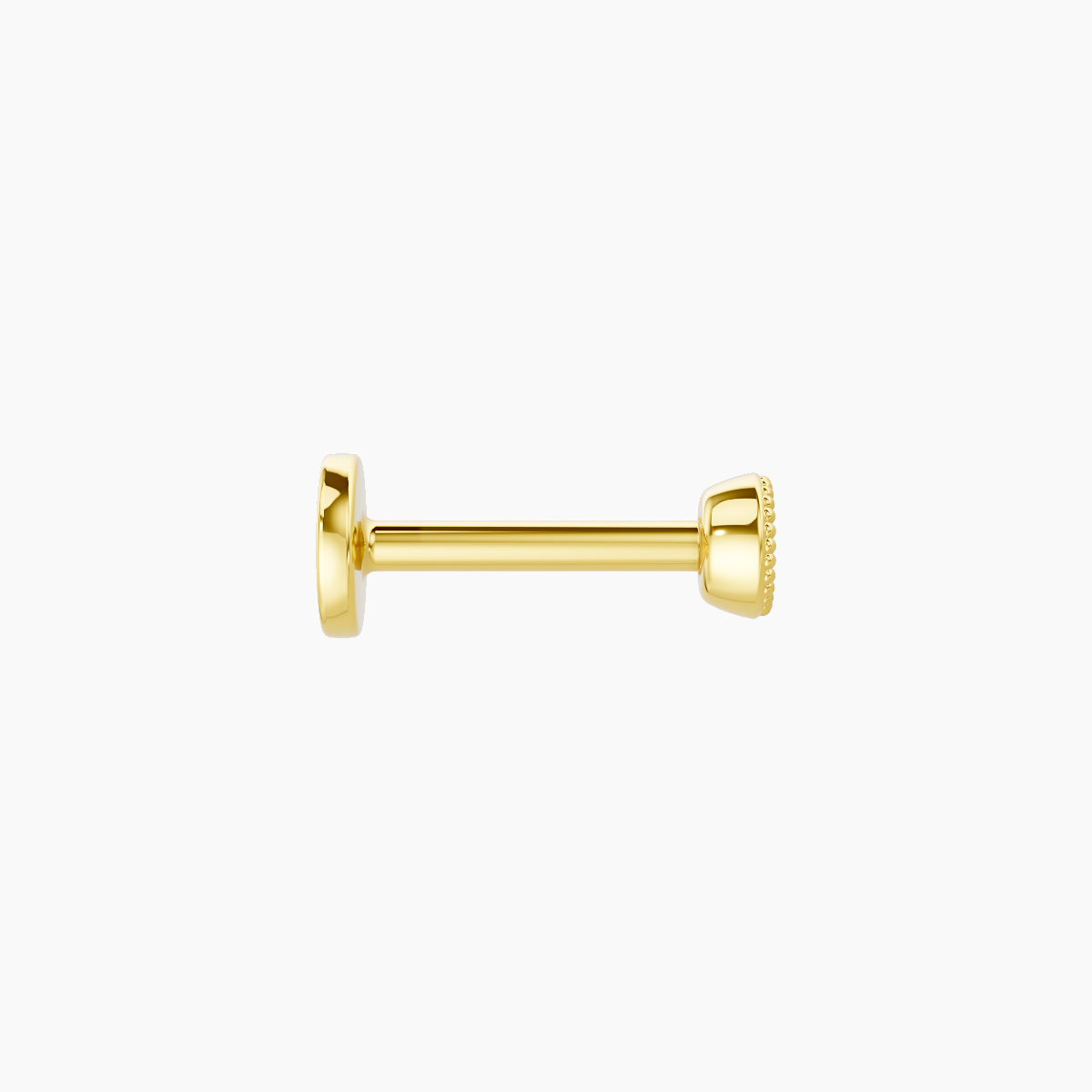 Aya | 18k Yellow Gold 6.5 mm 3 mm Round Sapphire Nose Piercing