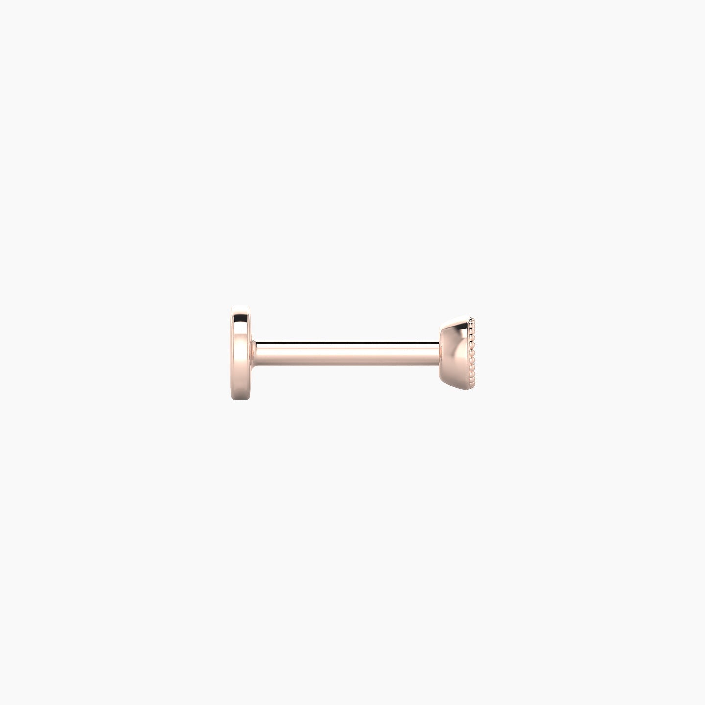 Aya | 18k Rose Gold 3 mm 6.5 mm Round Diamond Piercing