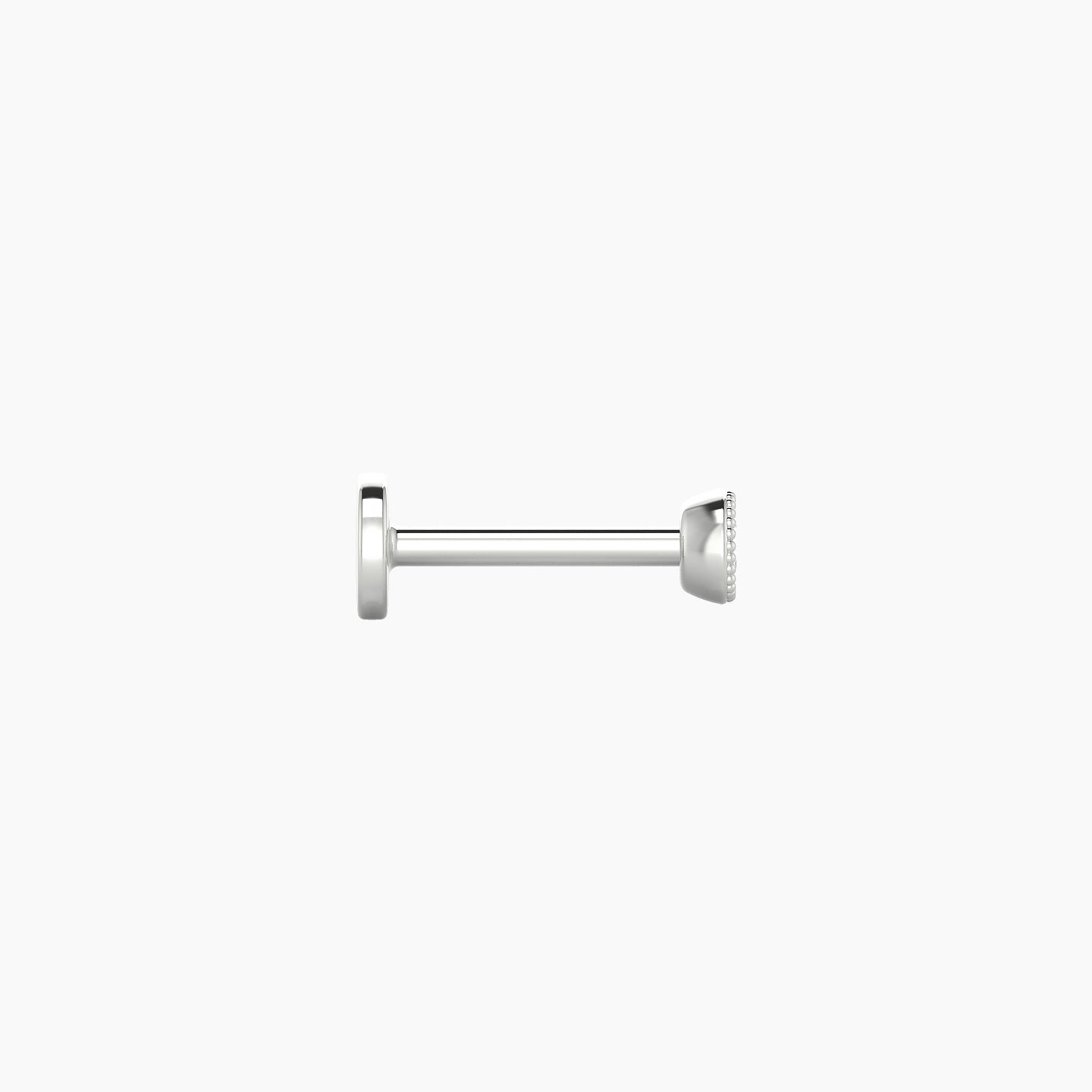 Aya | 18k White Gold 3 mm 6.5 mm Round Diamond Piercing