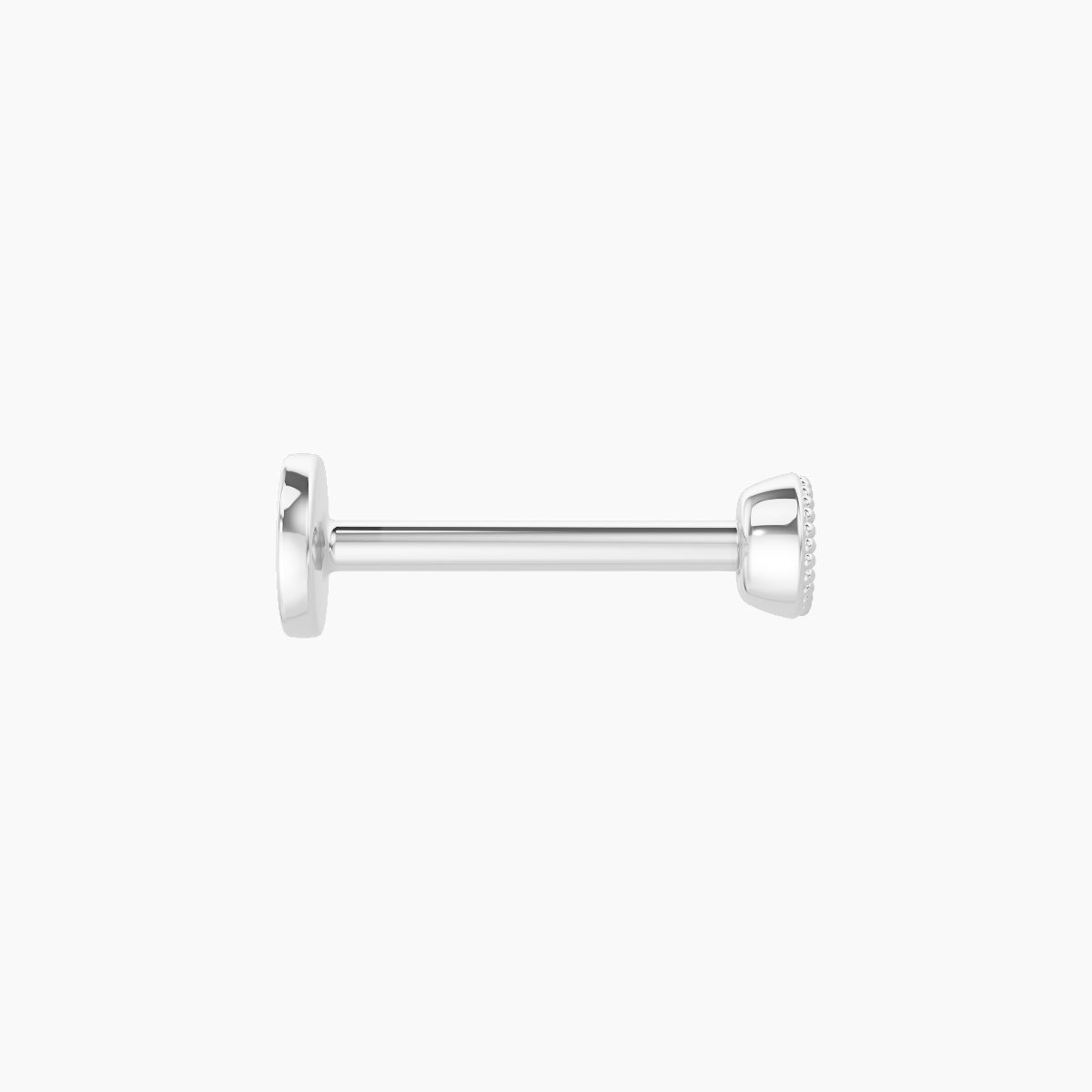 Aya | 18k White Gold 8 mm 3 mm Round Sapphire Nose Piercing