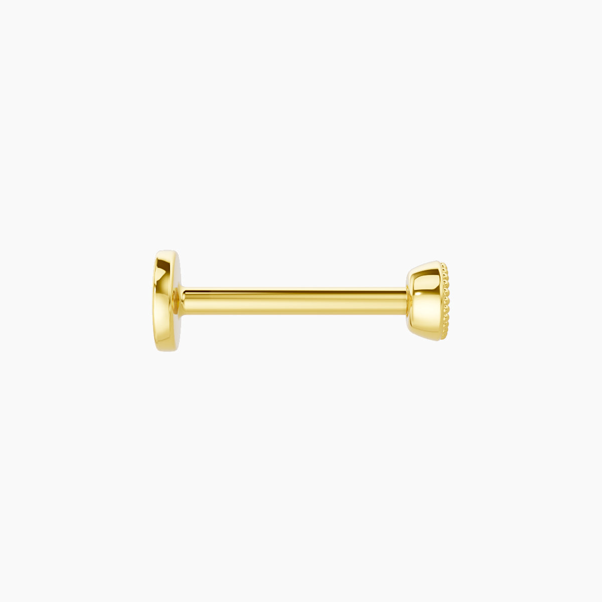 Aya | 18k Yellow Gold 8 mm 3 mm Round Sapphire Nose Piercing