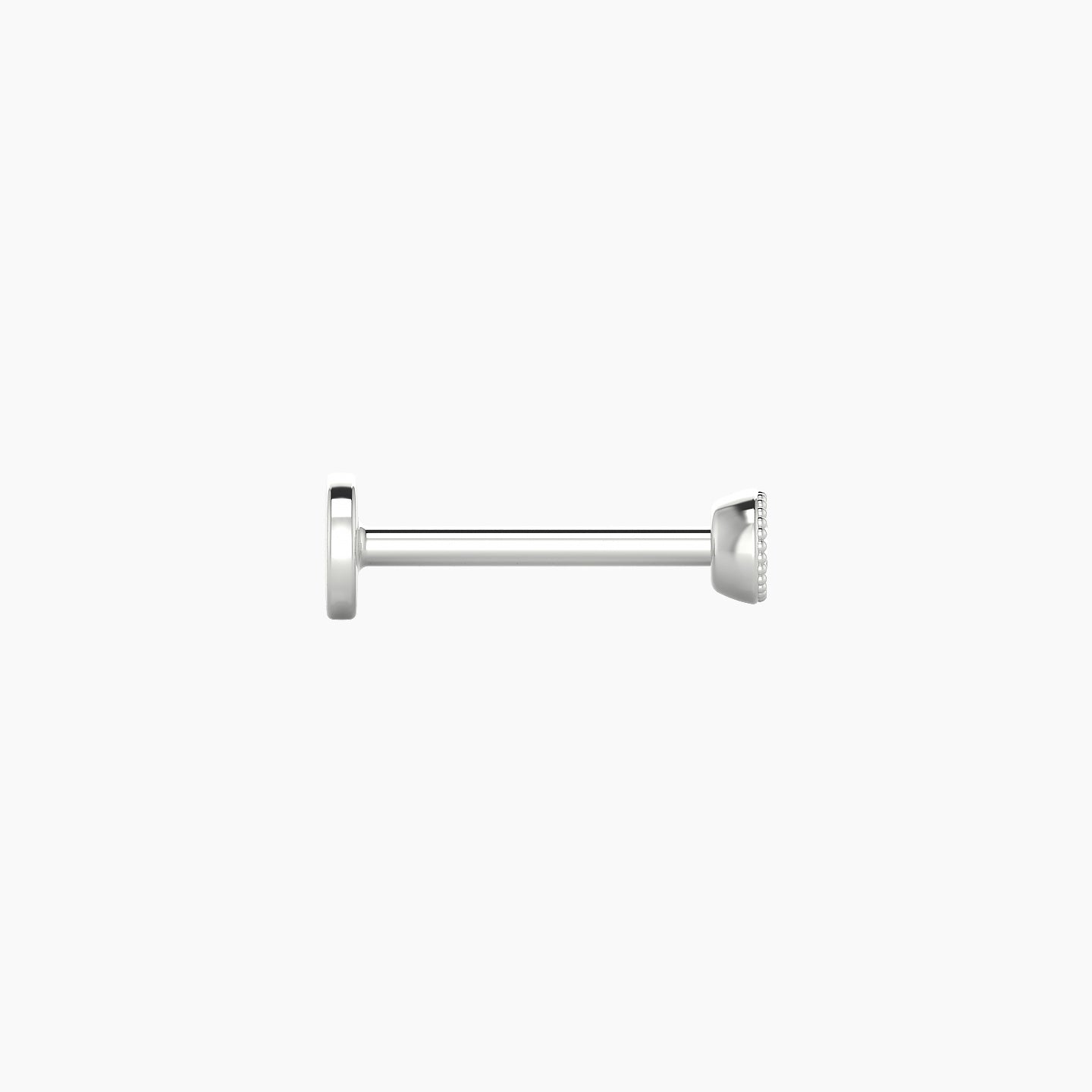 Aya | 18k White Gold 3 mm 8 mm Round Diamond Piercing