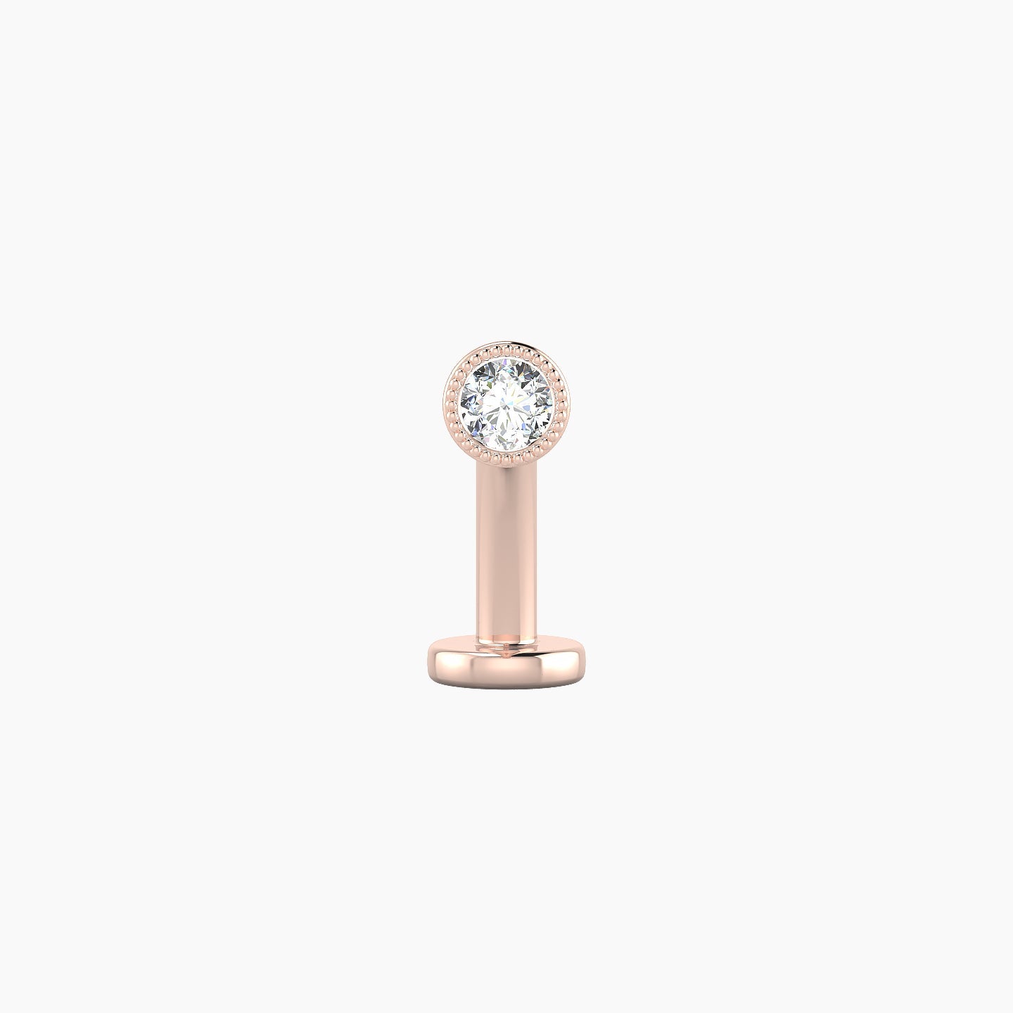 Aya | 18k Rose Gold 3.5 mm 10 mm Round Diamond Floating Navel Piercing