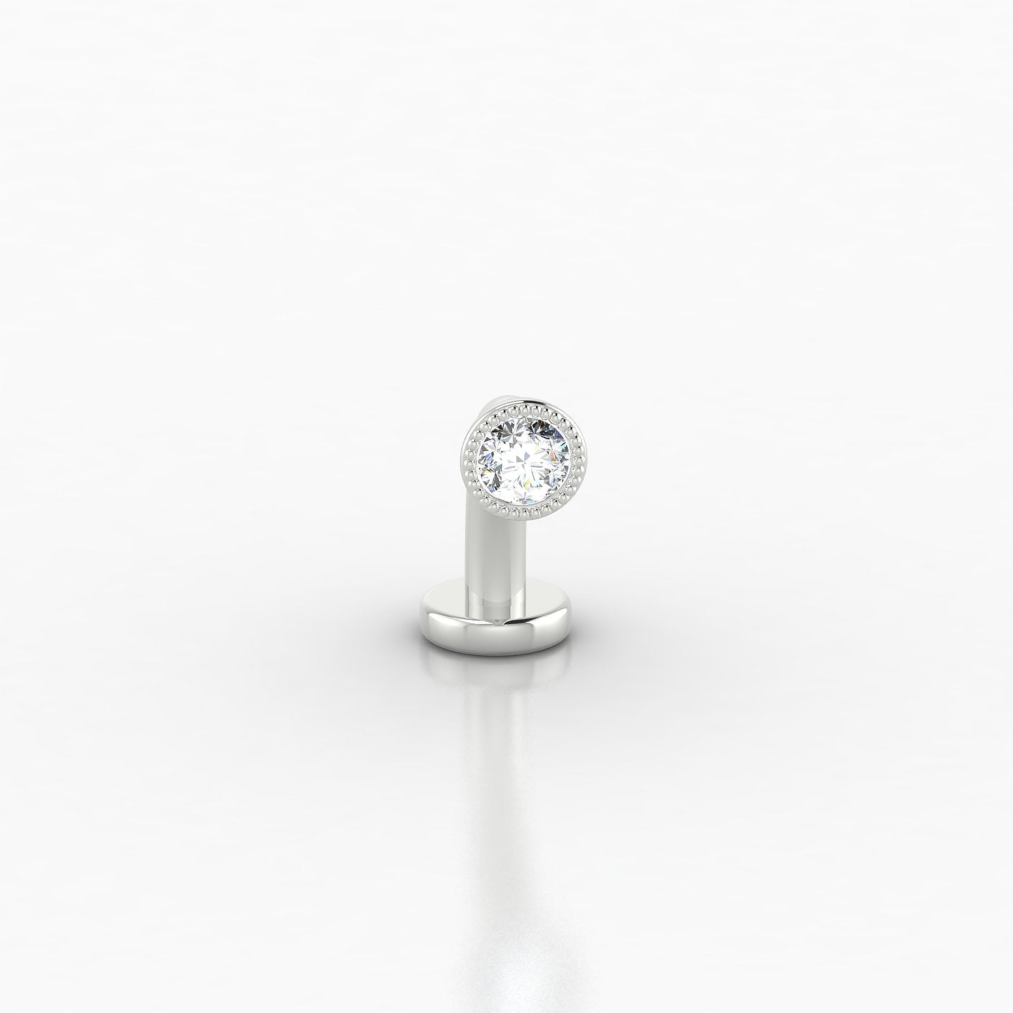 Aya | 18k White Gold 10 mm 3.5 mm Round Diamond Floating Navel Piercing