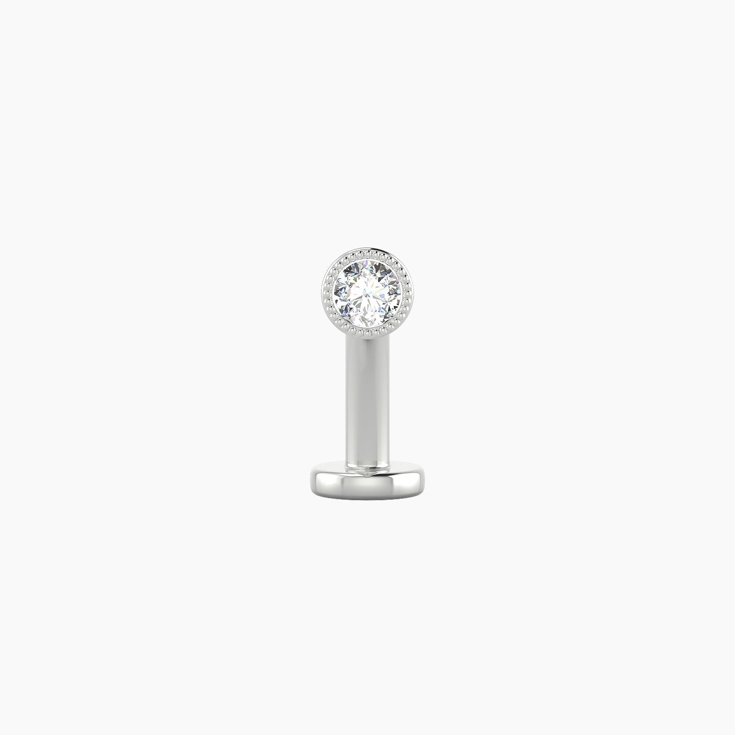 Aya | 18k White Gold 3.5 mm 10 mm Round Diamond Floating Navel Piercing