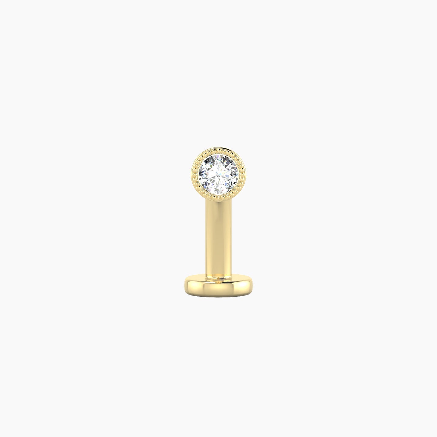 Aya | 18k Yellow Gold 3.5 mm 10 mm Round Diamond Floating Navel Piercing