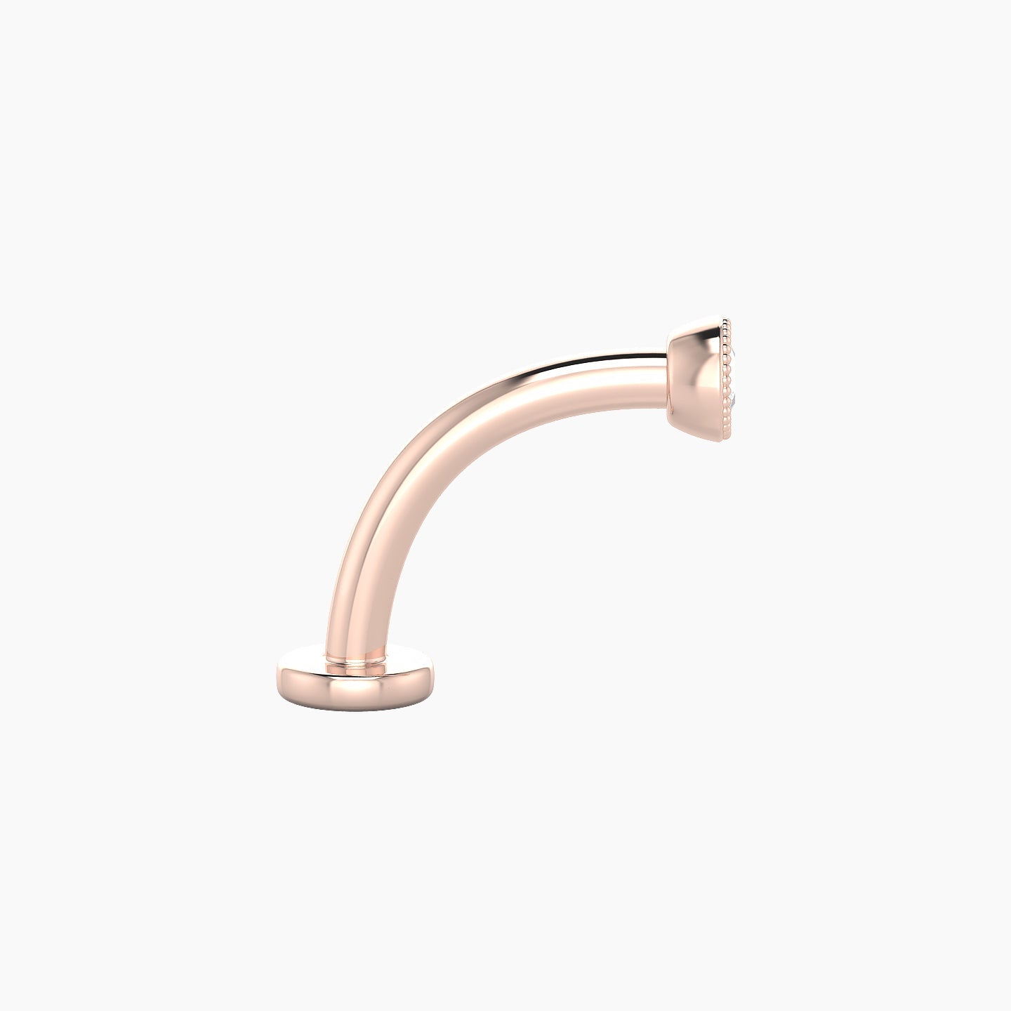 Aya | 18k Rose Gold 3.5 mm 10 mm Round Diamond Floating Navel Piercing