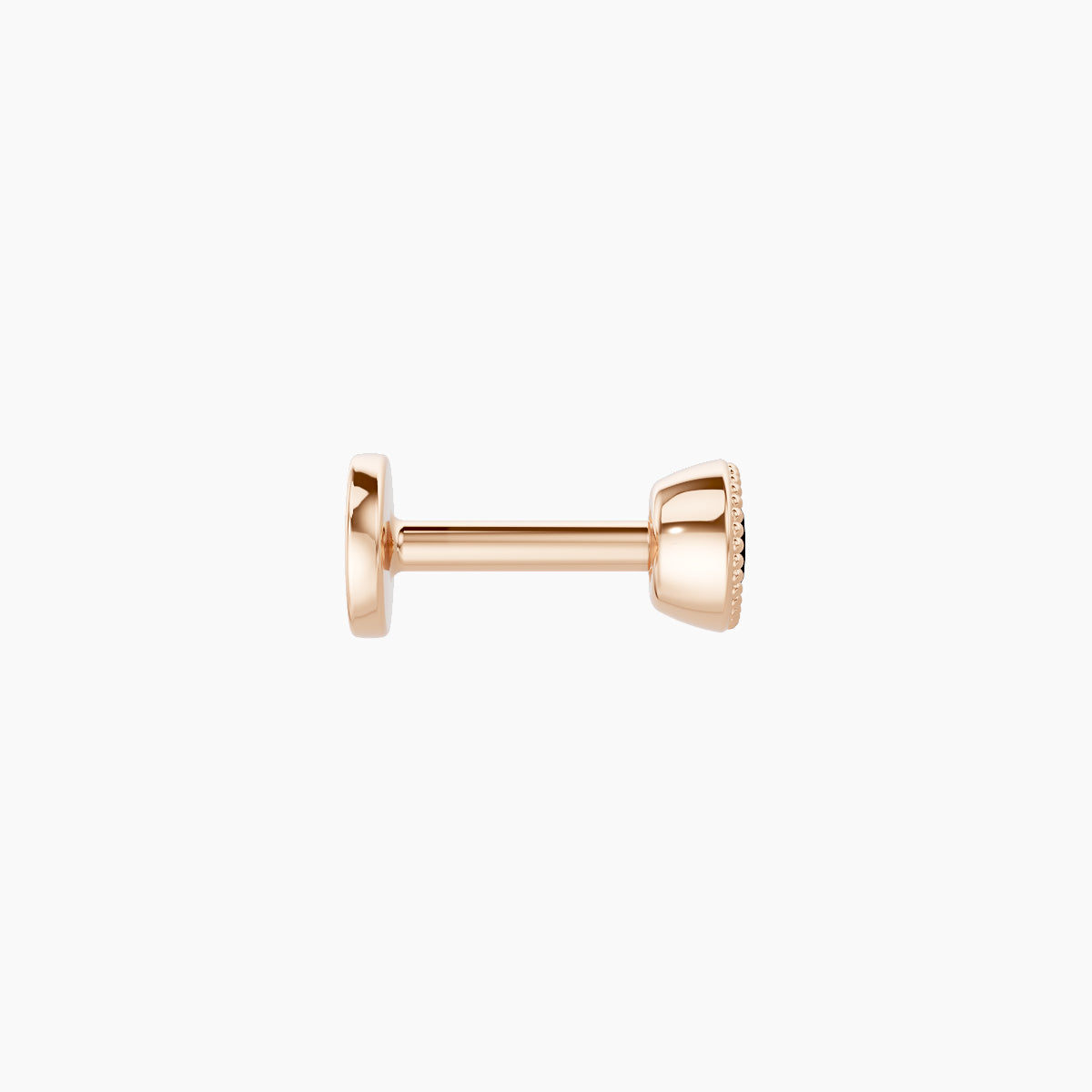 Aya | 18k Rose Gold 5 mm 3.5 mm Round Black Diamond Nose Piercing