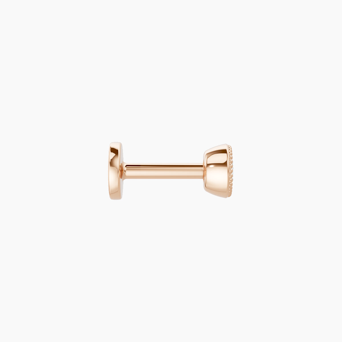 Aya | 18k Rose Gold 3.5 mm 5 mm Round Diamond Nose Piercing
