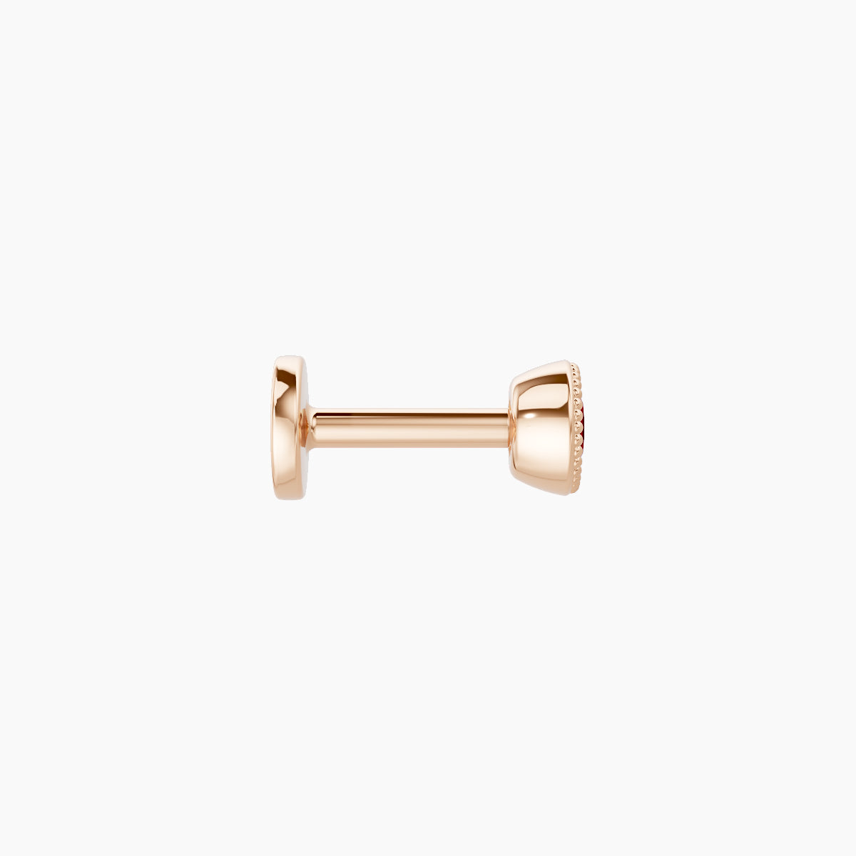 Aya | 18k Rose Gold 5 mm 3.5 mm Round Ruby Nose Piercing