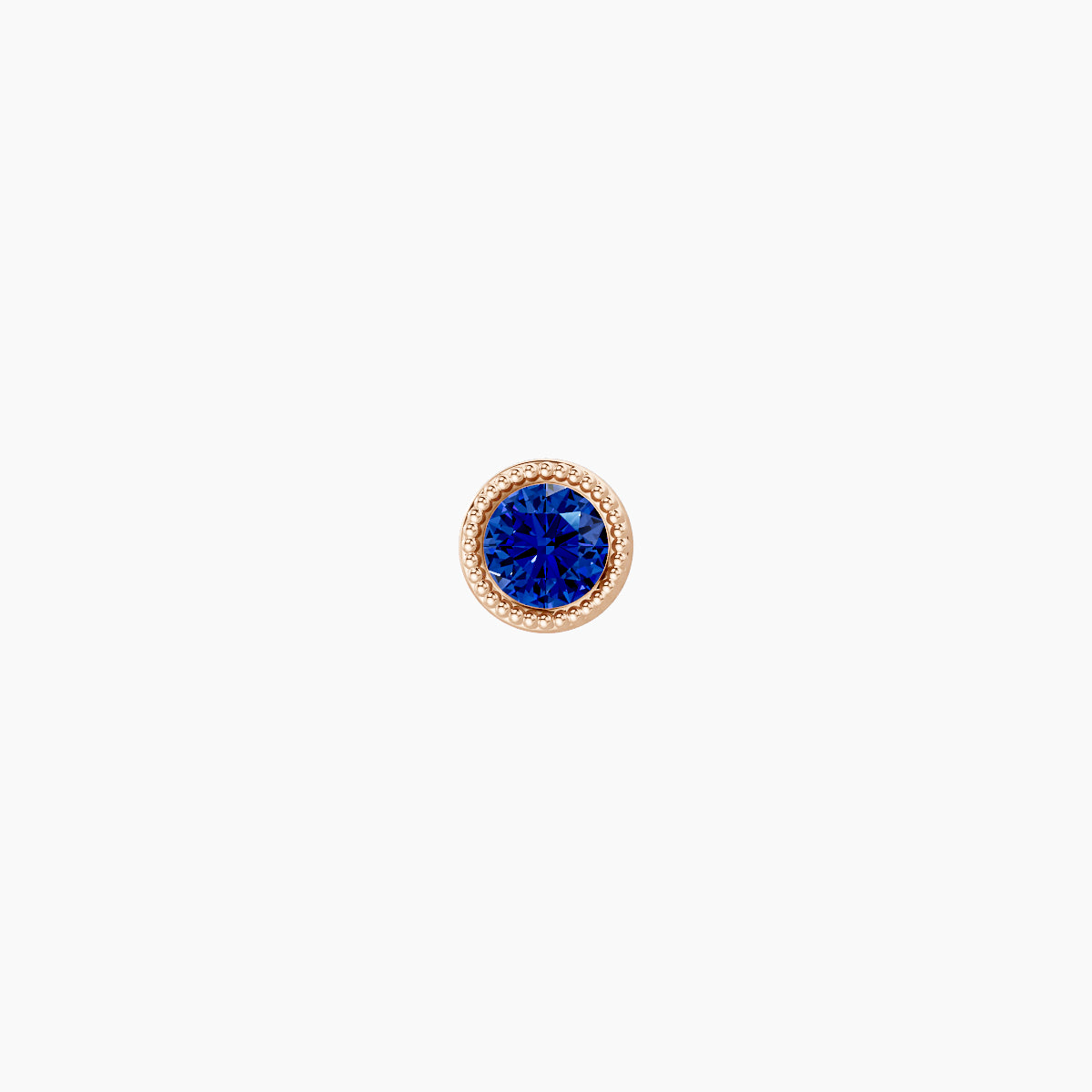 Aya | 18k Rose Gold 5 mm 3.5 mm Round Sapphire Nose Piercing