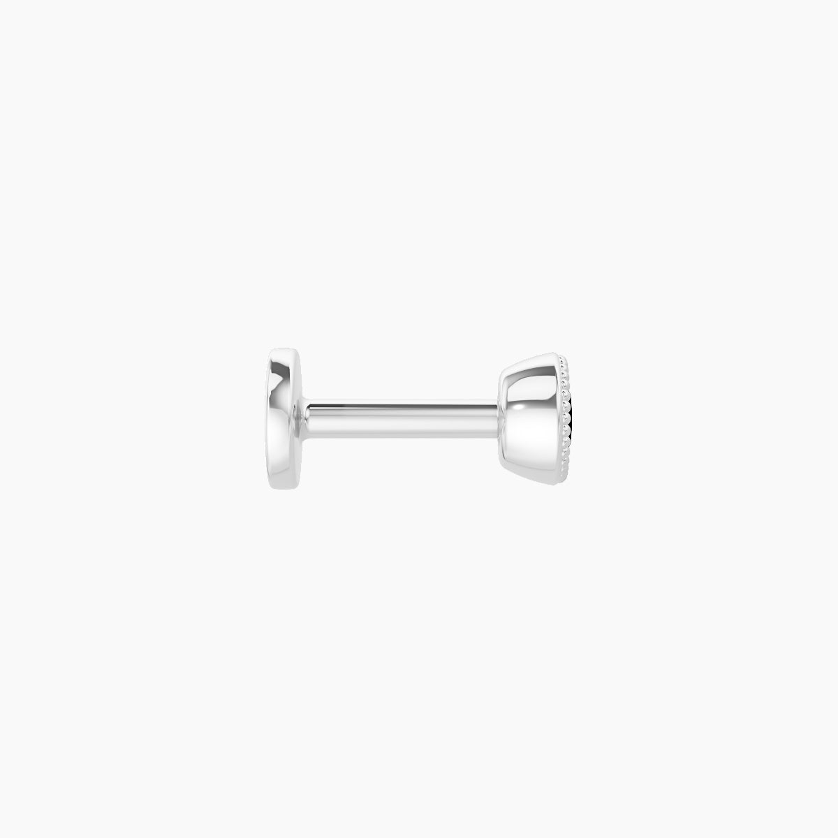 Aya | 18k White Gold 5 mm 3.5 mm Round Black Diamond Nose Piercing