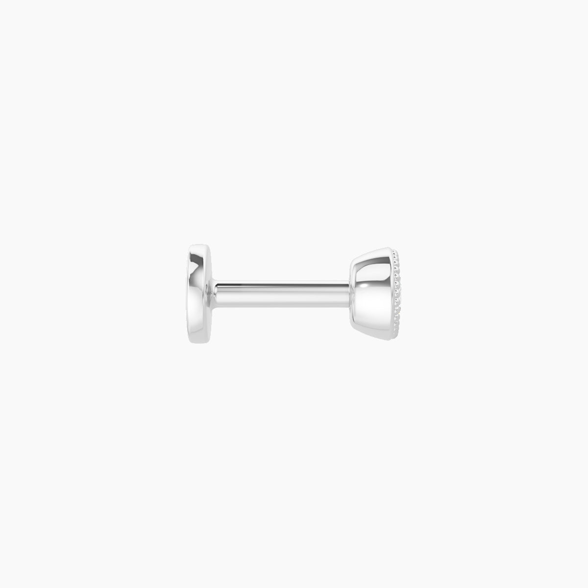 Aya | 18k White Gold 3.5 mm 5 mm Round Diamond Nose Piercing