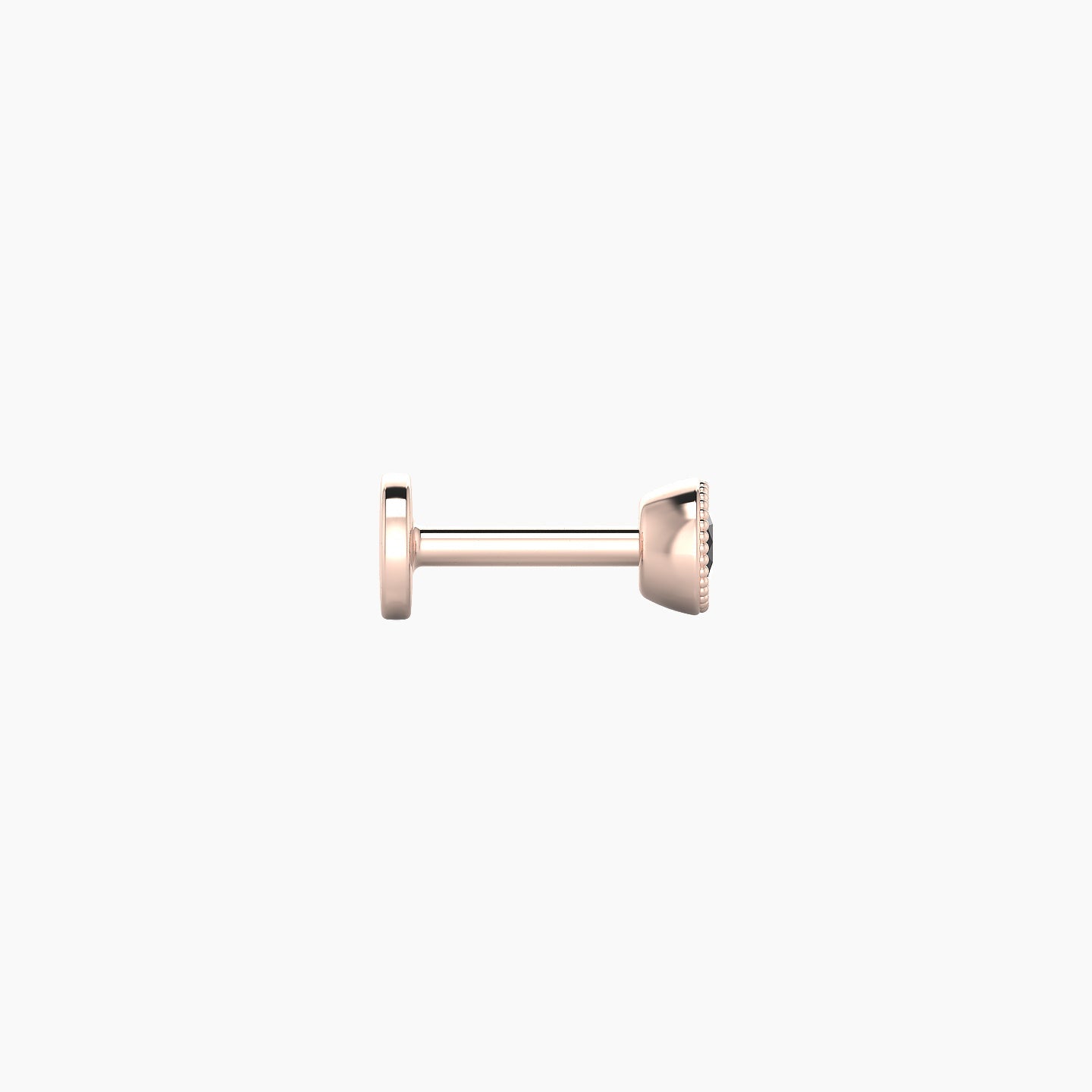 Aya | 18k Rose Gold 5 mm 3.5 mm Round Black Diamond Nostril Piercing