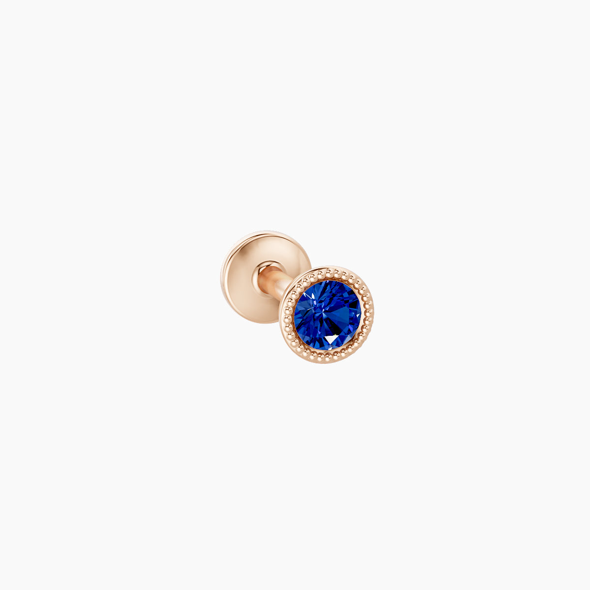 Aya | 18k Rose Gold 5 mm 3.5 mm Round Sapphire Piercing