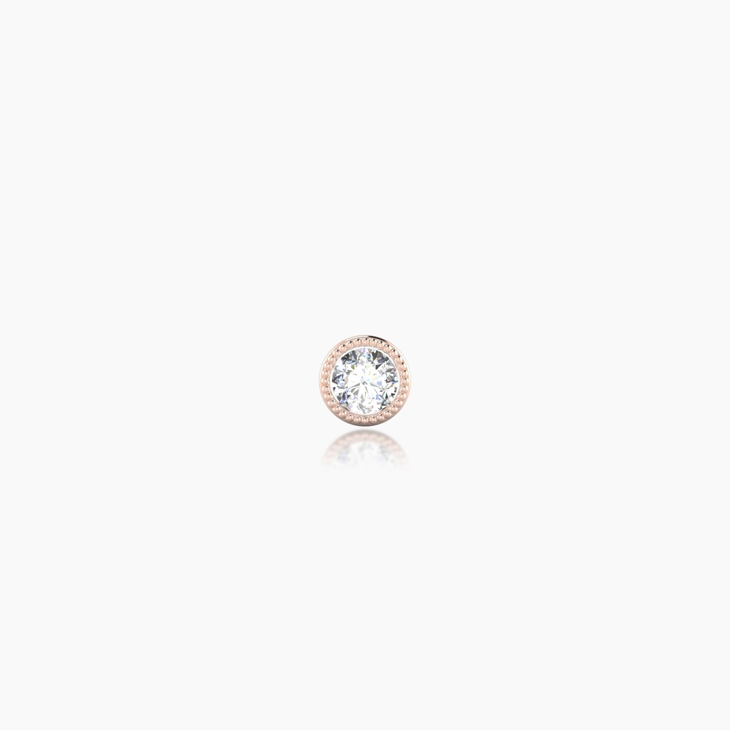 Aya | 18k Rose Gold 3.5 mm 5 mm Round Diamond Piercing