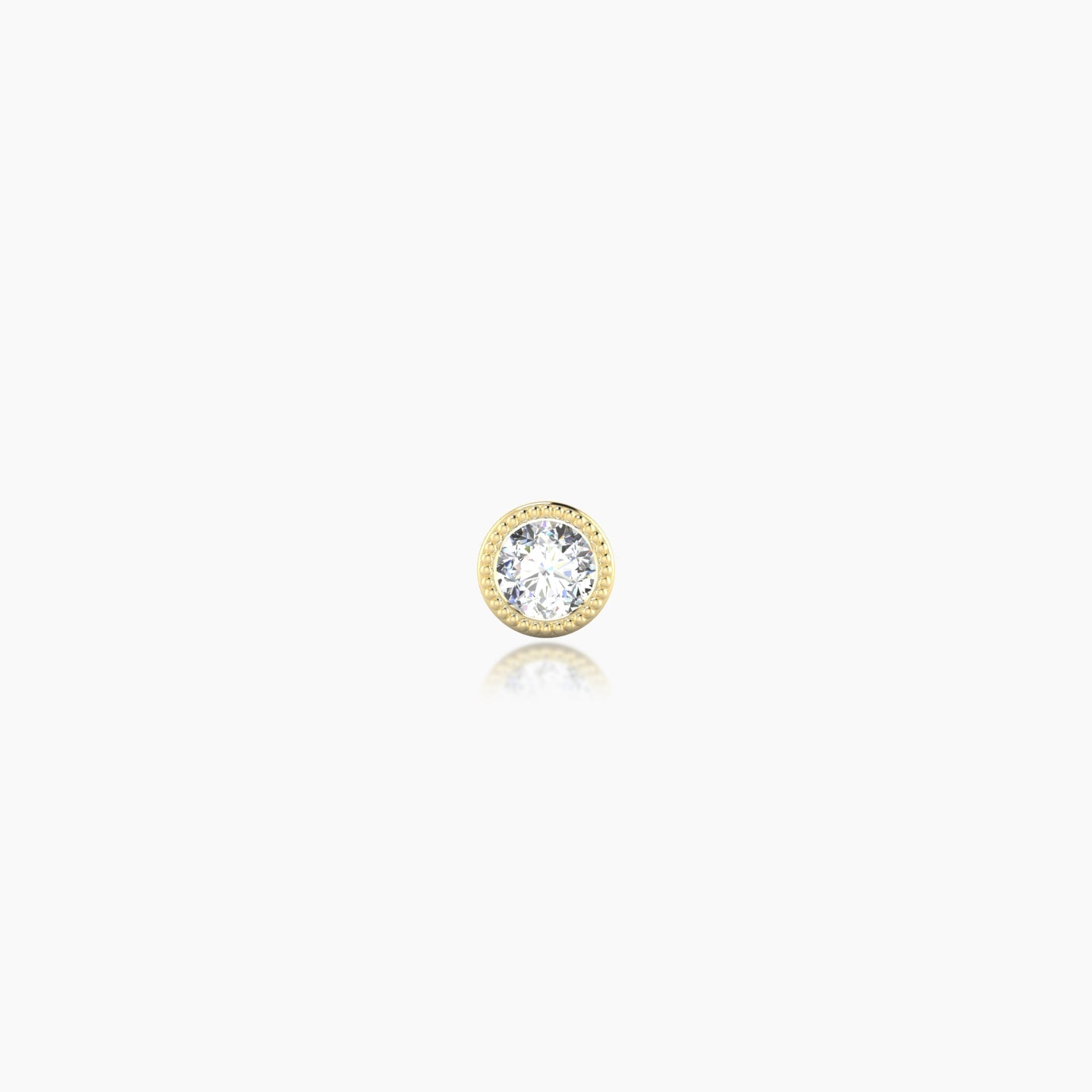 Aya | 18k Yellow Gold 3.5 mm 5 mm Round Diamond Piercing