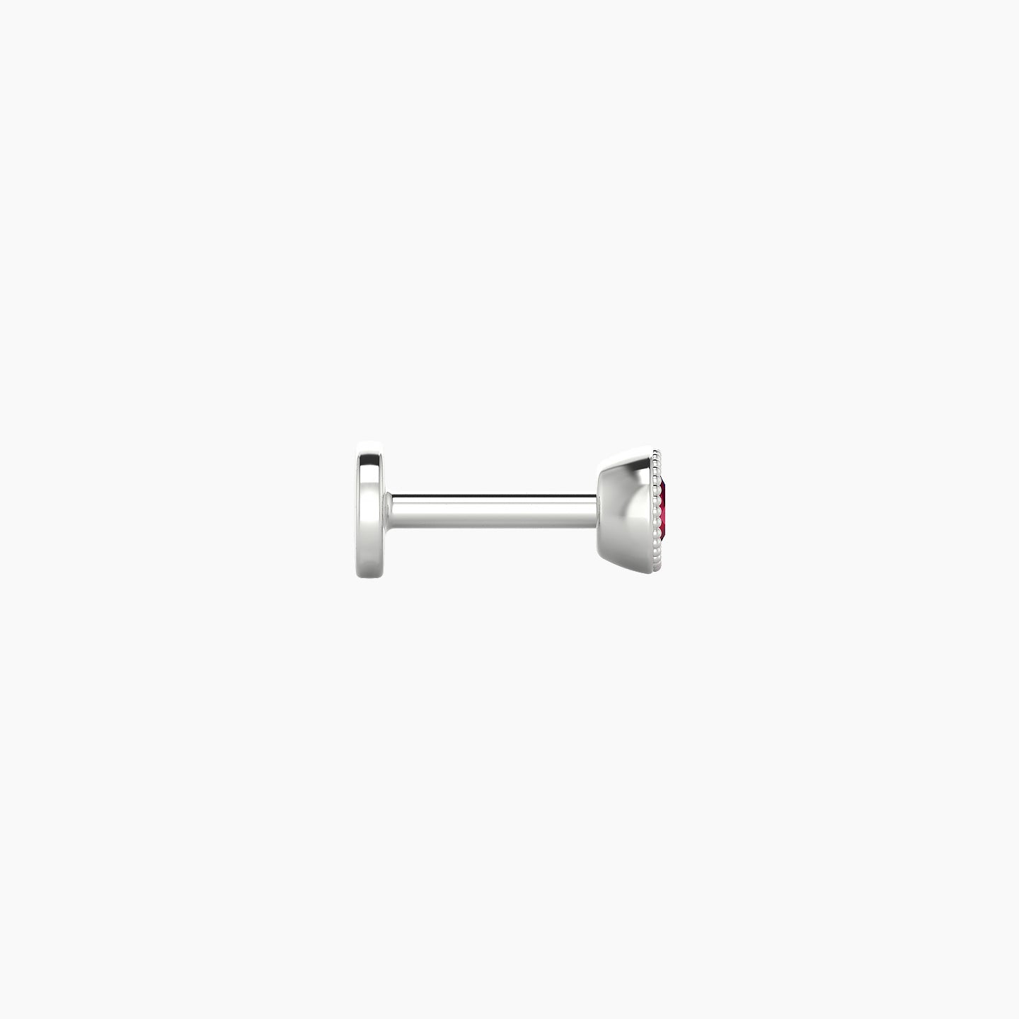 Aya | 18k White Gold 5 mm 3.5 mm Round Ruby Piercing