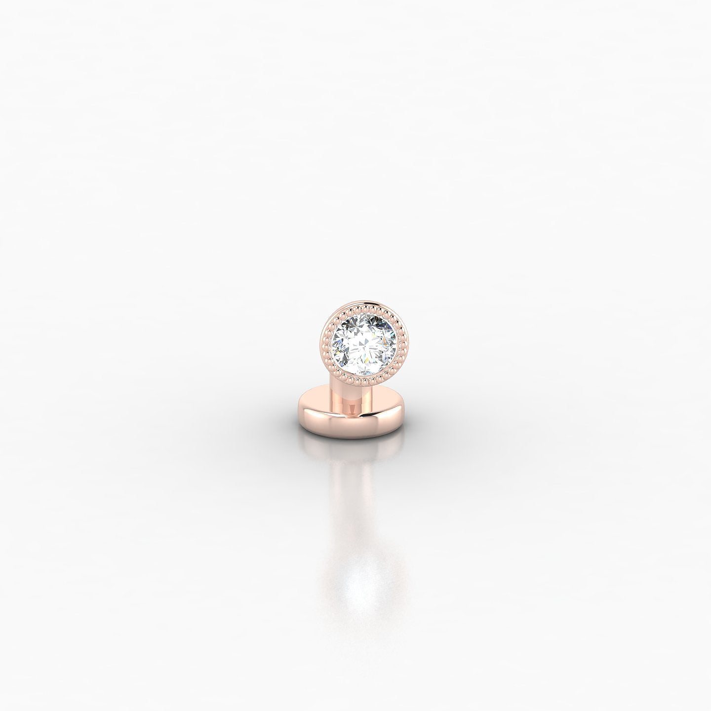 Aya | 18k Rose Gold 6 mm 3.5 mm Round Diamond Floating Navel Piercing