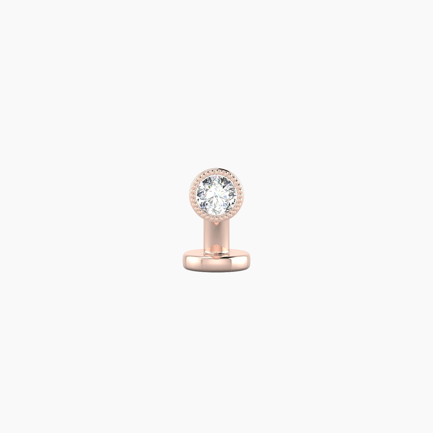 Aya | 18k Rose Gold 3.5 mm 6 mm Round Diamond Floating Navel Piercing