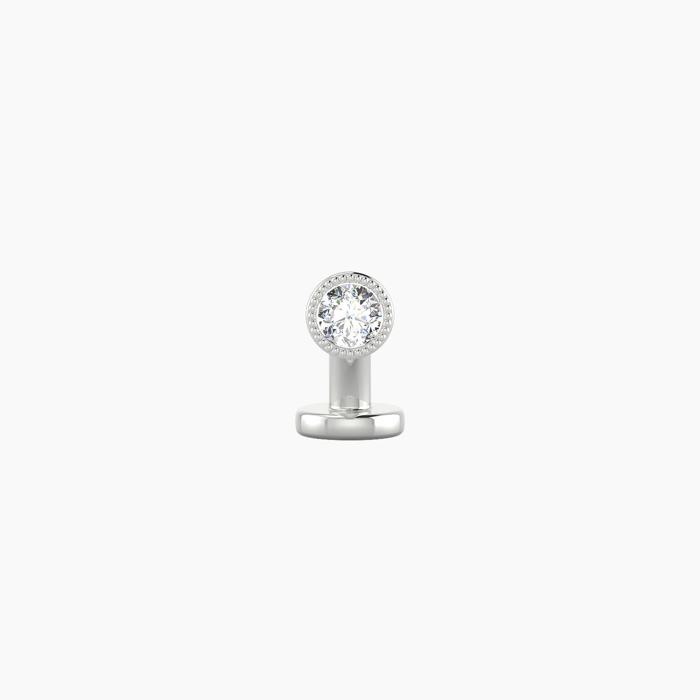 Aya | 18k White Gold 3.5 mm 6 mm Round Diamond Floating Navel Piercing