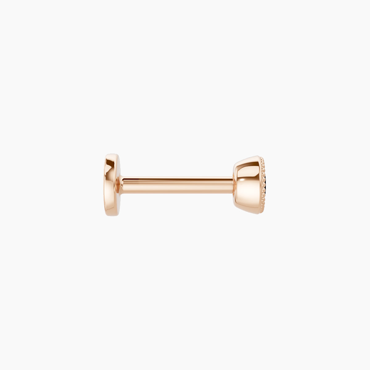 Aya | 18k Rose Gold 6.5 mm 3.5 mm Round Black Diamond Nose Piercing