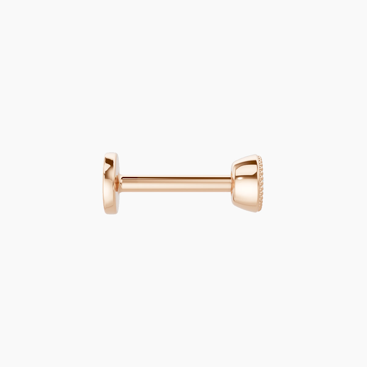 Aya | 18k Rose Gold 3.5 mm 6.5 mm Round Diamond Nose Piercing
