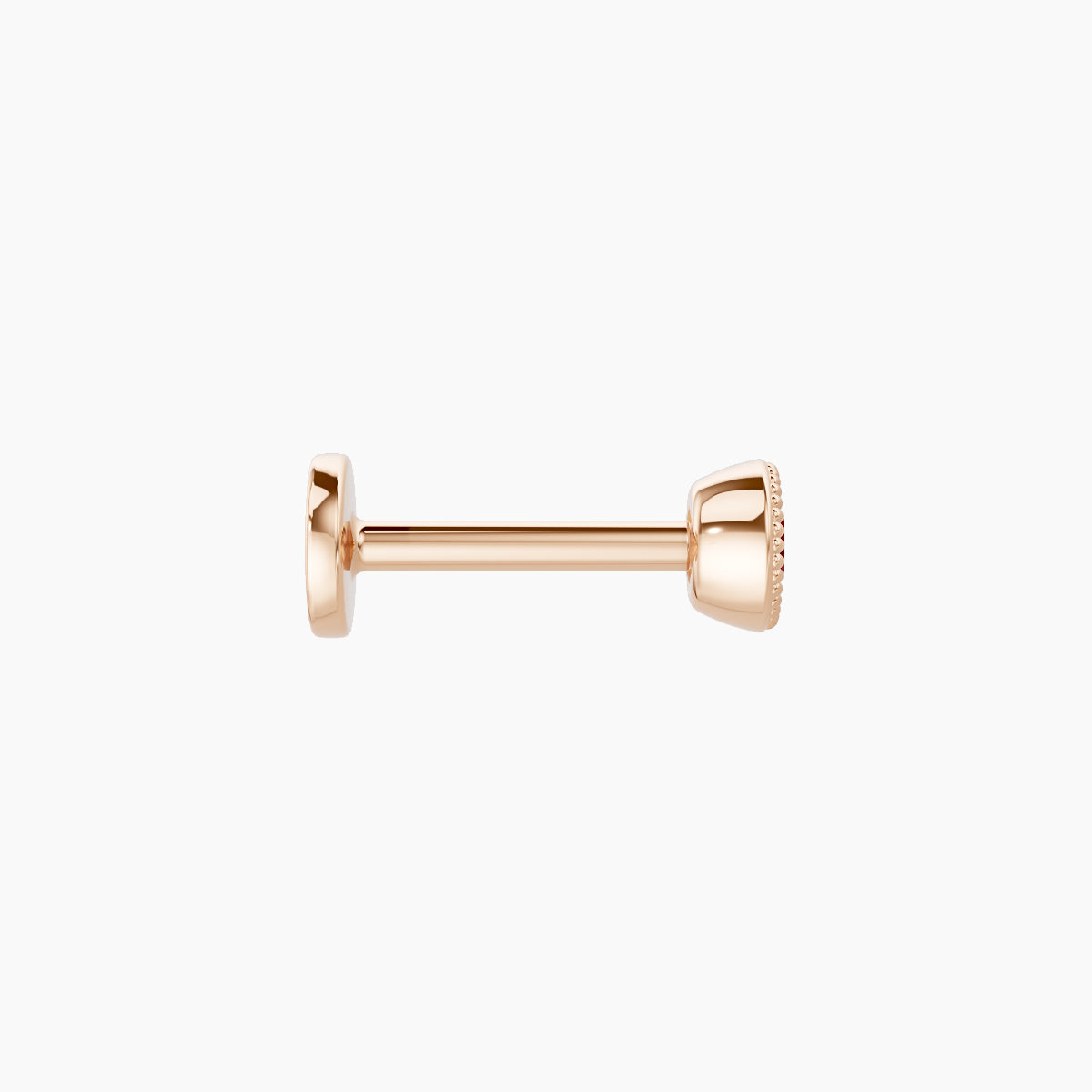 Aya | 18k Rose Gold 6.5 mm 3.5 mm Round Ruby Nose Piercing