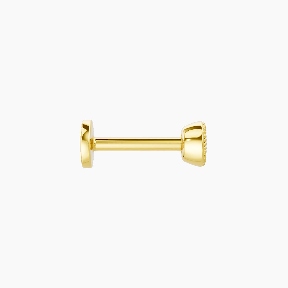 Aya | 18k Yellow Gold 3.5 mm 6.5 mm Round Diamond Nose Piercing