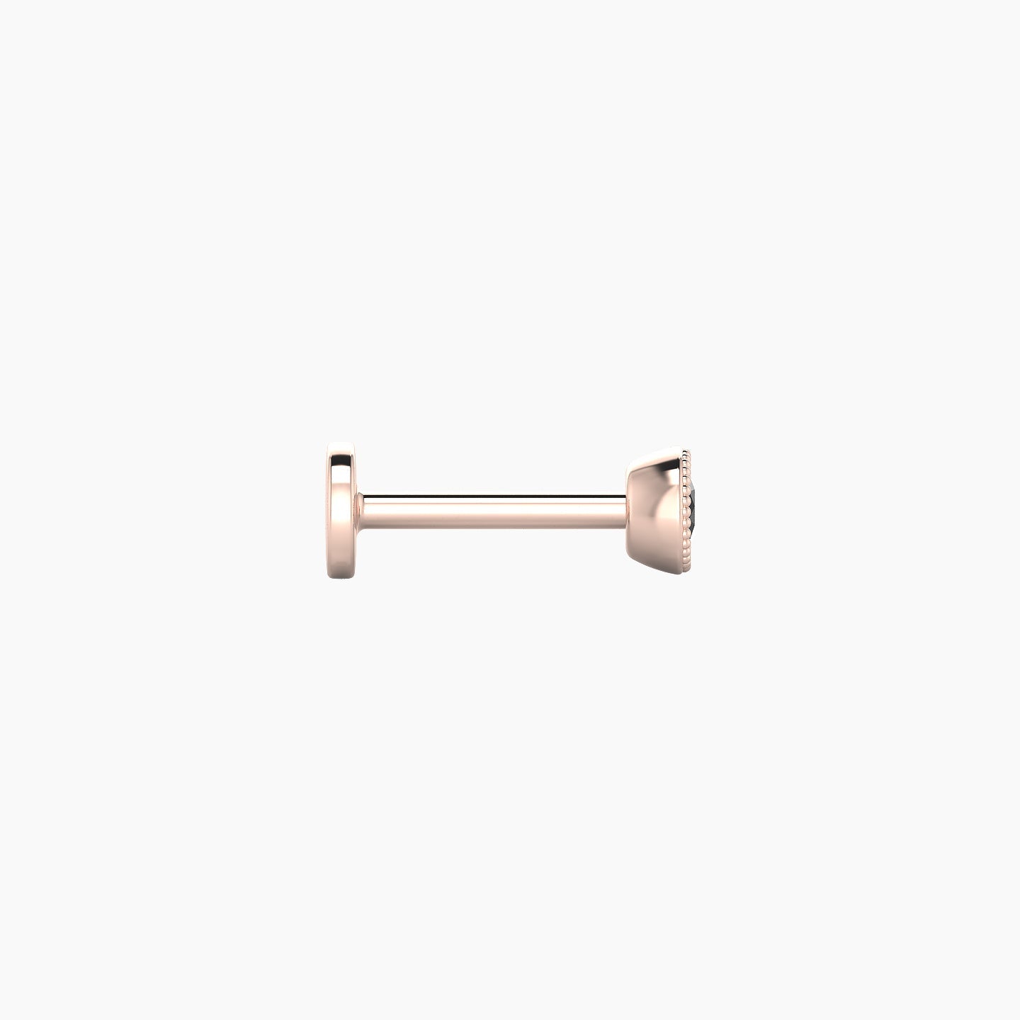 Aya | 18k Rose Gold 6.5 mm 3.5 mm Round Black Diamond Nostril Piercing