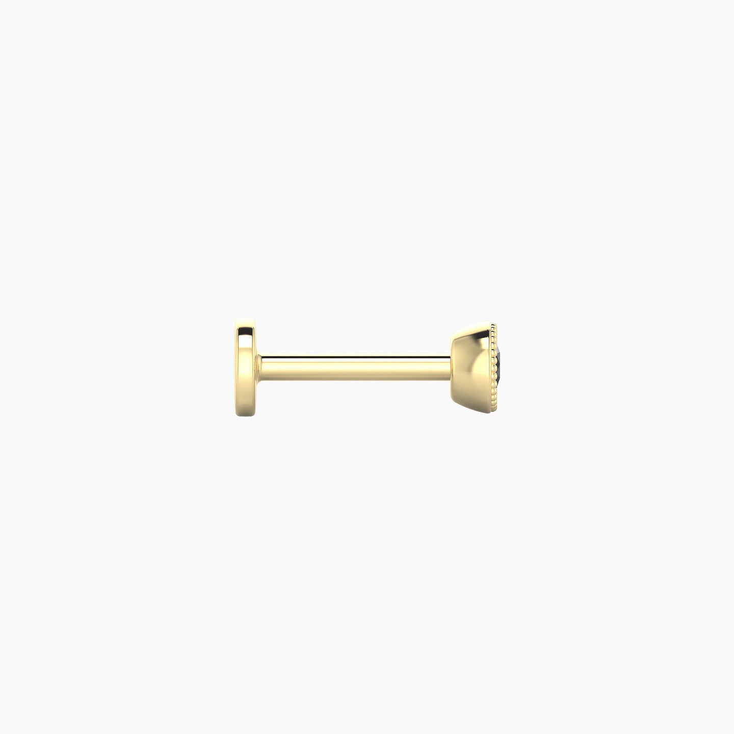 Aya | 18k Yellow Gold 6.5 mm 3.5 mm Round Black Diamond Nostril Piercing