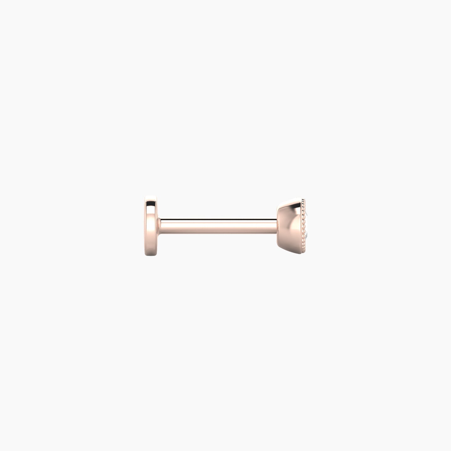 Aya | 18k Rose Gold 3.5 mm 6.5 mm Round Diamond Piercing