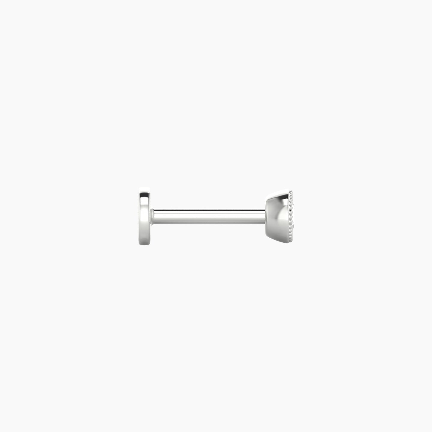 Aya | 18k White Gold 3.5 mm 6.5 mm Round Diamond Piercing