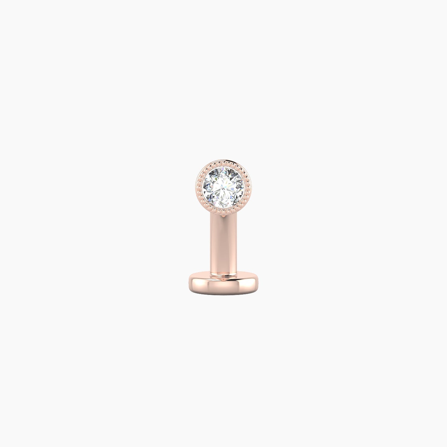 Aya | 18k Rose Gold 3.5 mm 8 mm Round Diamond Floating Navel Piercing