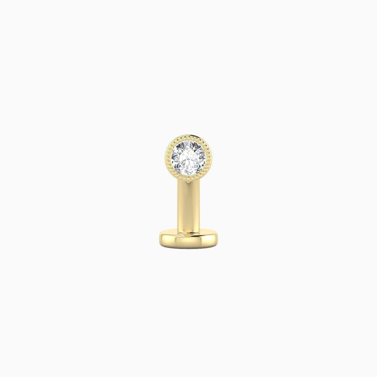 Aya | 18k Yellow Gold 3.5 mm 8 mm Round Diamond Floating Navel Piercing