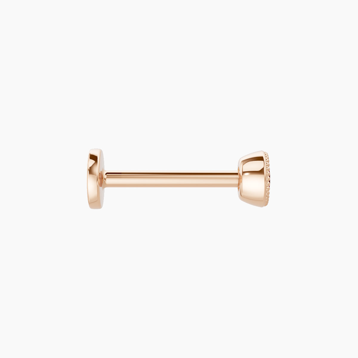 Aya | 18k Rose Gold 8 mm 3.5 mm Round Ruby Nose Piercing