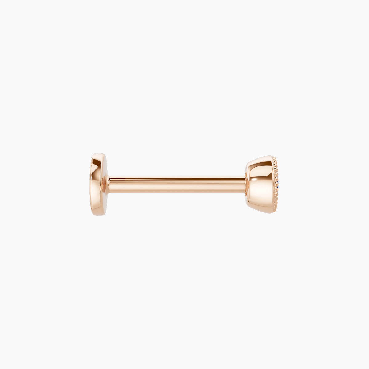 Aya | 18k Rose Gold 8 mm 3.5 mm Round Sapphire Nose Piercing