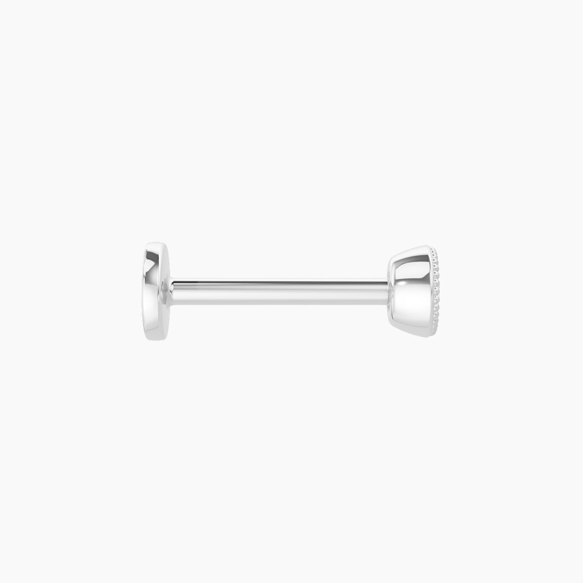 Aya | 18k White Gold 3.5 mm 8 mm Round Diamond Nose Piercing