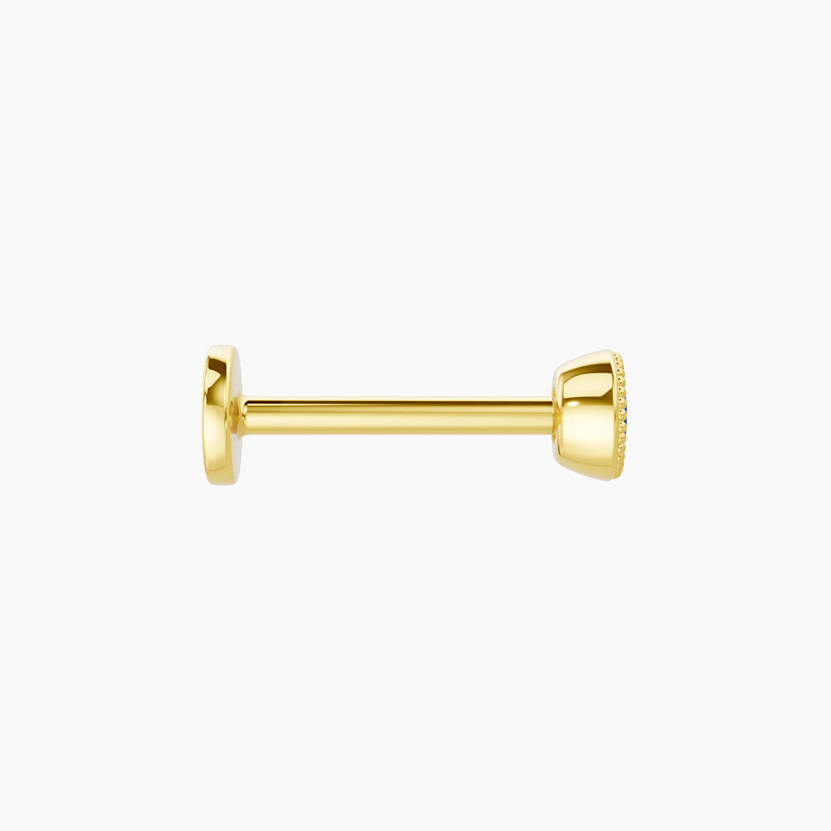 Aya | 18k Yellow Gold 8 mm 3.5 mm Round Sapphire Nose Piercing